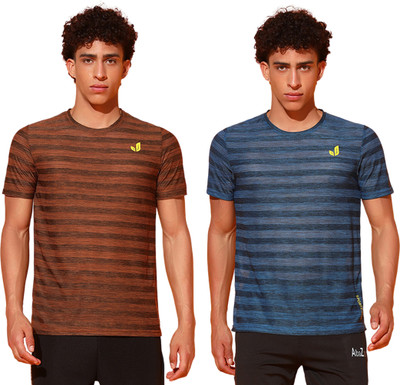 METRONAUT Striped Men Round Neck Multicolor T-Shirt