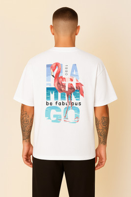 ABIZZSTORE Graphic Print Men Round Neck White T-Shirt