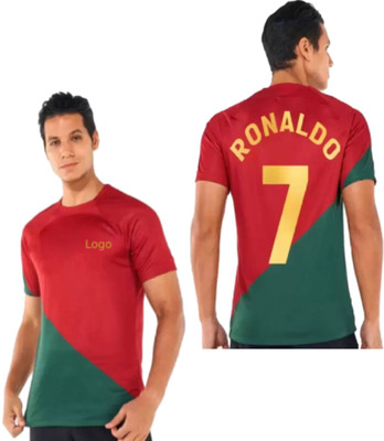 Thiva Typography Men Round Neck Dark Green, Red T-Shirt