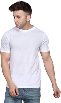 GEUM Self Design Men Round Neck White T-Shirt