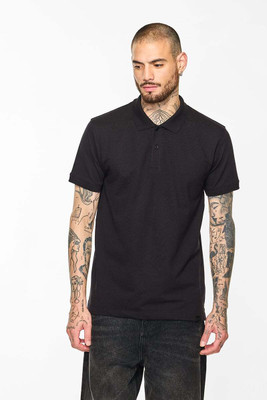 Snitch Solid Men Polo Neck Black T-Shirt