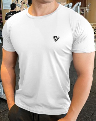 EyeBogler Solid Men Round Neck White T-Shirt