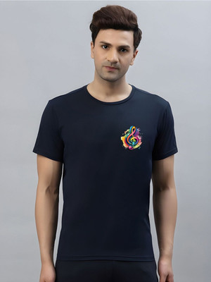 SZN Graphic Print Men Round Neck Grey T-Shirt