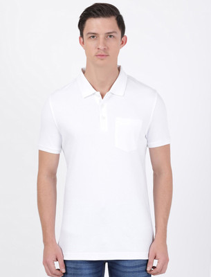JOCKEY Solid Men Polo Neck White T-Shirt