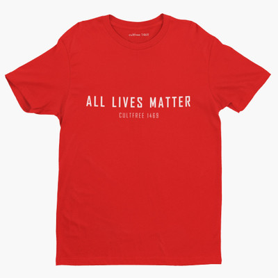 cultfree1469 Typography Men Round Neck Red T-Shirt
