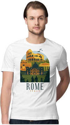 TheFreedomStore Printed Men Round Neck White T-Shirt