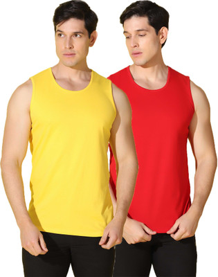 WOOSTRO Solid Men Scoop Neck Multicolor T-Shirt