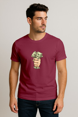 Swaydem Printed Men Round Neck White T-Shirt