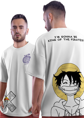 Thecrazymonk Printed Men Round Neck White T-Shirt