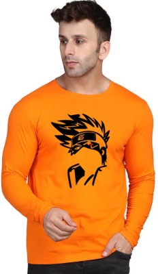 PARA HILLS Typography Men Round Neck Orange T-Shirt