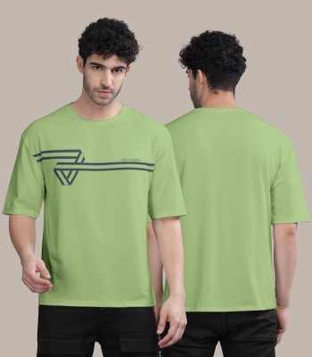 Bullmer Printed Men Round Neck Green T-Shirt
