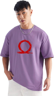 fanideaz Graphic Print Men Round Neck Purple T-Shirt