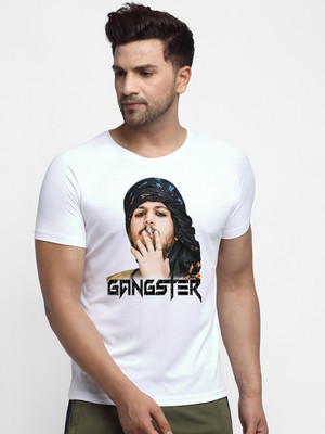GPGARMNETS Printed Men Round Neck White T-Shirt