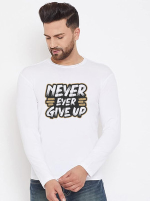 ManGOD Printed Men Round Neck White T-Shirt