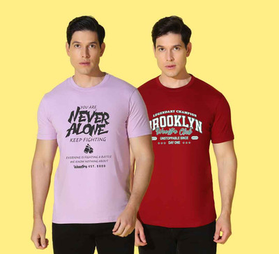 WOOSTRO Typography Men Round Neck Multicolor T-Shirt