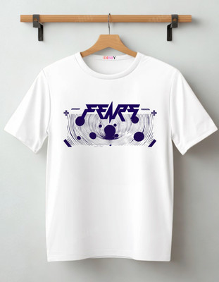 DIBBY Printed Men Round Neck White T-Shirt