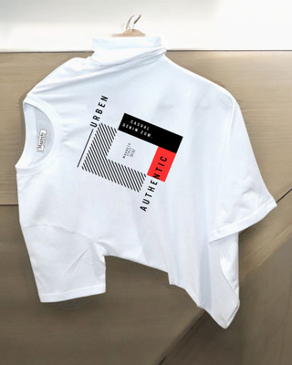 Magneto Printed Men Round Neck White T-Shirt