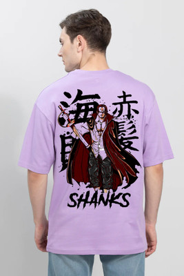 clickwell Printed, Typography Men Round Neck Purple T-Shirt