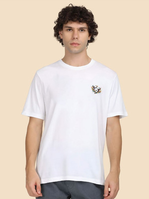 SZN Graphic Print Men Round Neck White T-Shirt