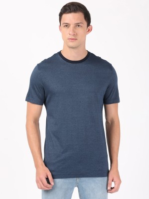 JOCKEY Solid Men Round Neck Dark Blue T-Shirt