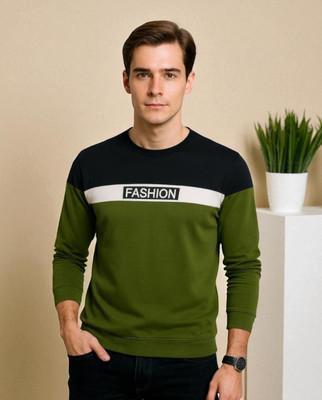 Autna Printed Men Round Neck Green T-Shirt