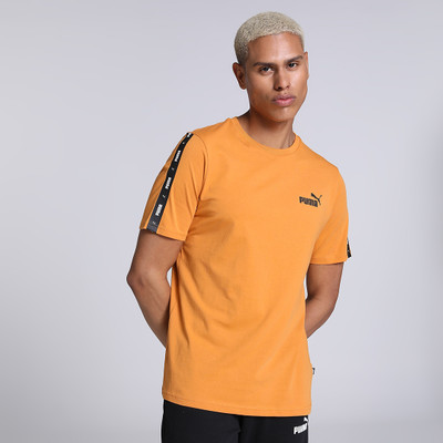 PUMA Solid Men Crew Neck Beige T-Shirt