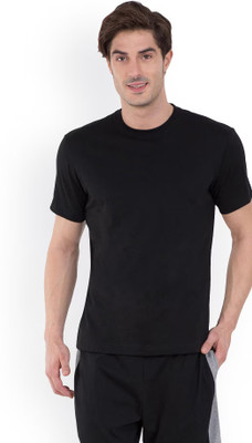 London Crew Solid Men Round Neck Black T-Shirt