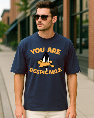 BEWAKOOF Graphic Print Men Round Neck Blue T-Shirt