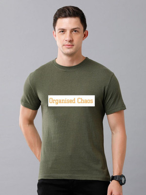 Moda Rapido Printed Men Round Neck Green T-Shirt