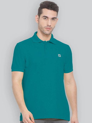 Lux Nitro Solid Men Polo Neck Light Green T-Shirt