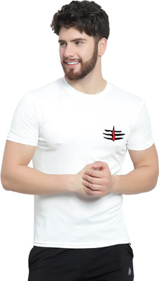 AFCollection Printed, Typography Men Round Neck White T-Shirt