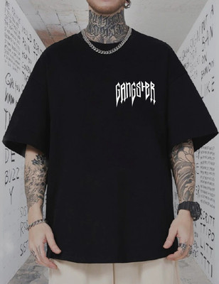 SCOTT FINCHER Printed Men Round Neck Black T-Shirt