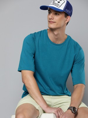 HARVARD Solid Men Round Neck Green T-Shirt