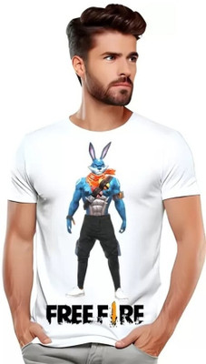 grasp Printed Men Round Neck White T-Shirt