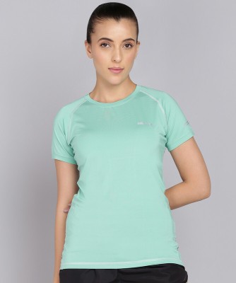 BEPRO Printed Women Round Neck Light Green T-Shirt