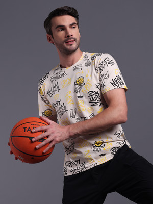 METRONAUT Printed Men Round Neck Multicolor T-Shirt