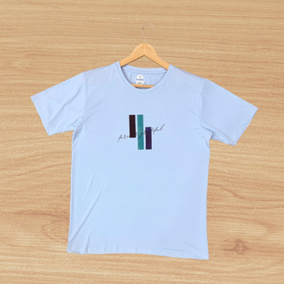 AARADHAYA ENTERPRISES Printed Men Round Neck Blue T-Shirt