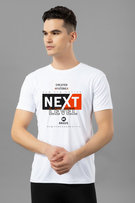 LAVENIR Graphic Print Men Round Neck White T-Shirt