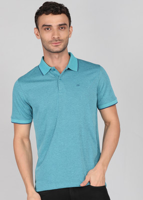 PETER ENGLAND Solid Men Polo Neck Red T-Shirt