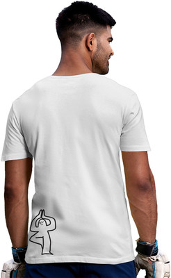 Fighterhero Printed Men Round Neck White T-Shirt