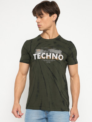 DUKE Tie & Dye Men Round Neck Green T-Shirt