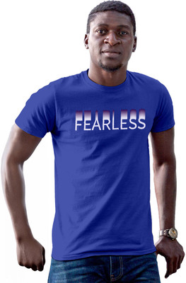 Fighterhero Printed Men Round Neck Blue T-Shirt