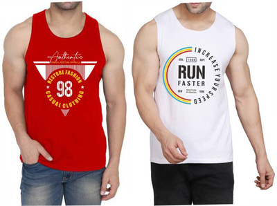 Restore Graphic Print Men Round Neck Red, White, Multicolor T-Shirt