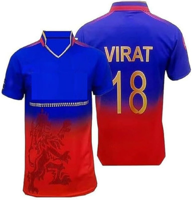 SLICS FASHION Washed/Ombre, Graphic Print Men Round Neck Blue, Red T-Shirt