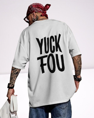 TEEMEX Printed Men Round Neck White T-Shirt