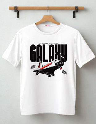 DIBBY Printed Men Round Neck White T-Shirt