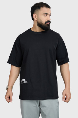 FuaarK Solid Men Round Neck Black T-Shirt