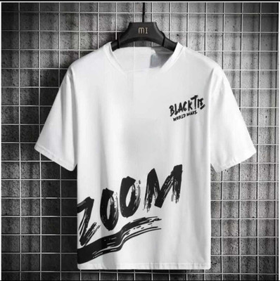 TEE TREE Printed Men Round Neck White T-Shirt