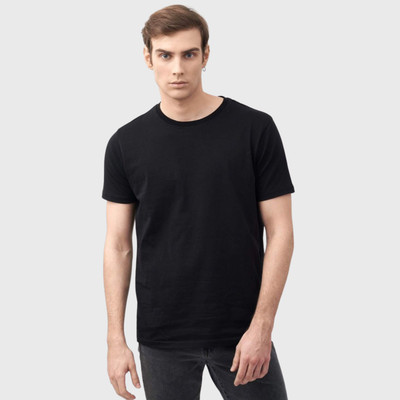Tee culture store Solid Men Round Neck Black T-Shirt