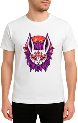 Hippie Shippie Printed Men Round Neck White T-Shirt